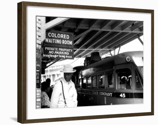 At the Bus Station in Durham, North Carolina-Jack Delano-Framed Photo