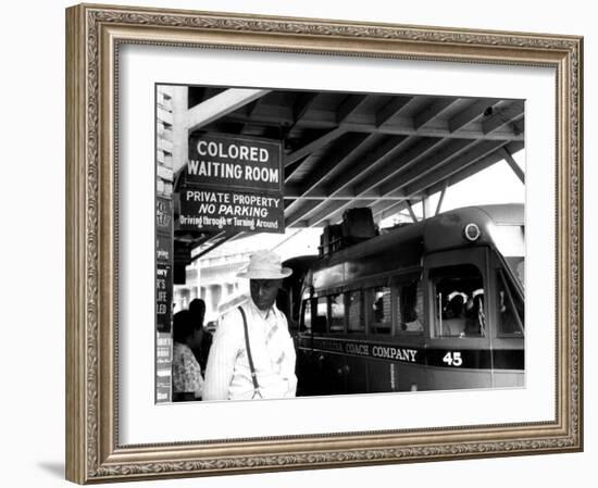 At the Bus Station in Durham, North Carolina-Jack Delano-Framed Photo