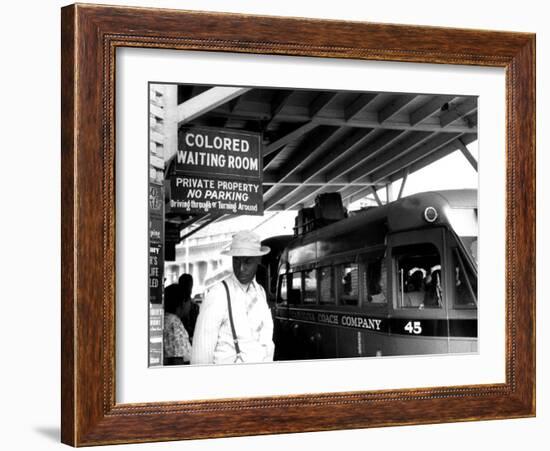 At the Bus Station in Durham, North Carolina-Jack Delano-Framed Photo