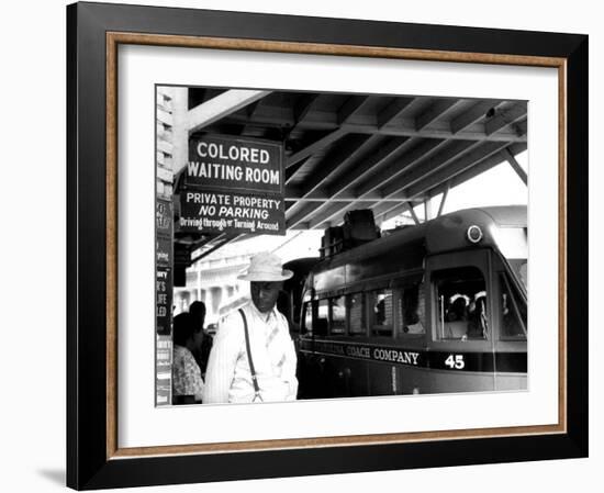 At the Bus Station in Durham, North Carolina-Jack Delano-Framed Photo