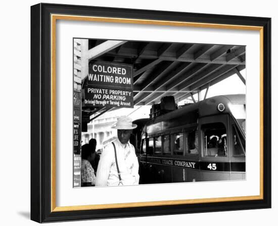 At the Bus Station in Durham, North Carolina-Jack Delano-Framed Photo