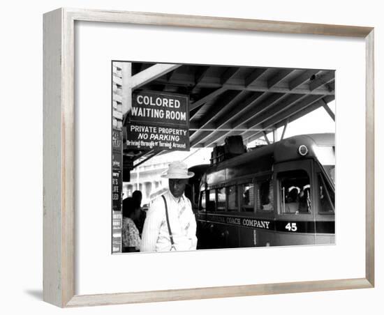 At the Bus Station in Durham, North Carolina-Jack Delano-Framed Photo