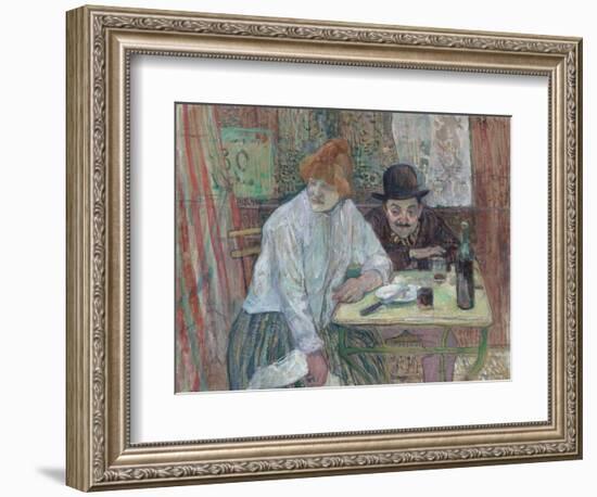 At the Caf‚ La Mie-Henri de Toulouse-Lautrec-Framed Giclee Print