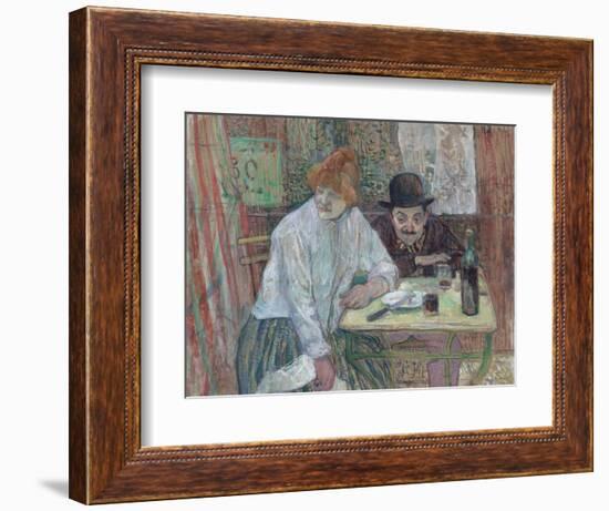 At the Caf‚ La Mie-Henri de Toulouse-Lautrec-Framed Giclee Print