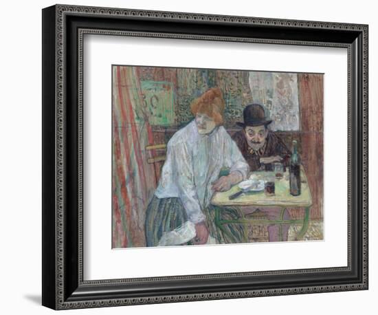 At the Caf‚ La Mie-Henri de Toulouse-Lautrec-Framed Giclee Print