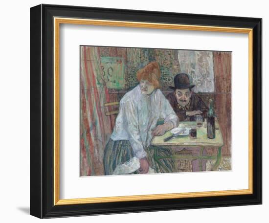 At the Caf‚ La Mie-Henri de Toulouse-Lautrec-Framed Giclee Print