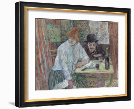 At the Caf‚ La Mie-Henri de Toulouse-Lautrec-Framed Giclee Print