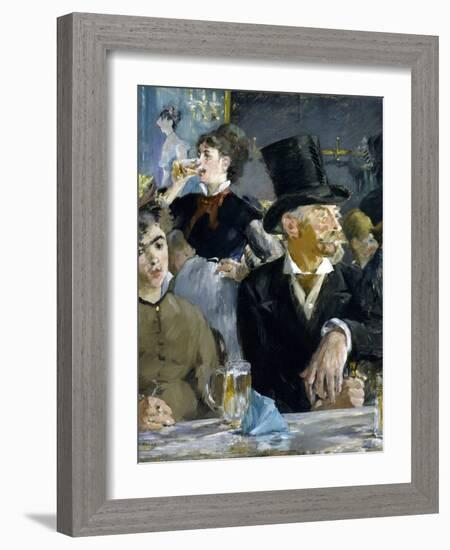 At the Caf‚-Edouard Manet-Framed Giclee Print