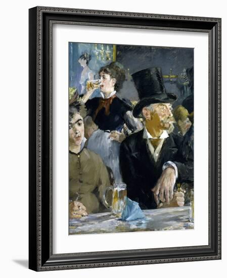 At the Caf‚-Edouard Manet-Framed Giclee Print