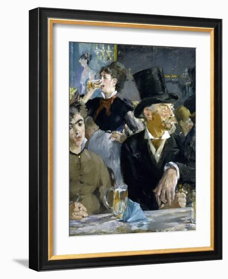 At the Caf‚-Edouard Manet-Framed Giclee Print