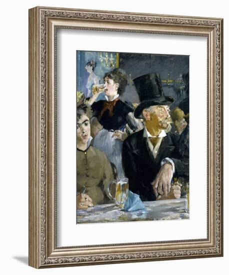 At the Caf‚-Edouard Manet-Framed Giclee Print