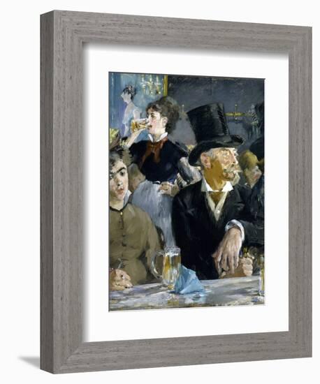 At the Caf‚-Edouard Manet-Framed Giclee Print