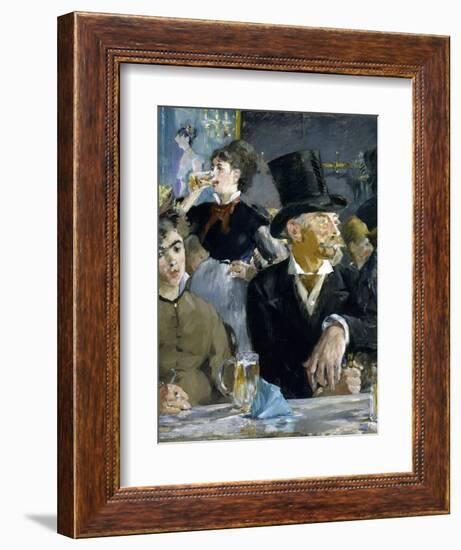 At the Caf‚-Edouard Manet-Framed Giclee Print