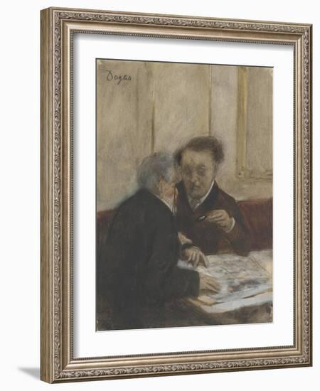 At the Café Châteaudun, C. 1870-Edgar Degas-Framed Giclee Print