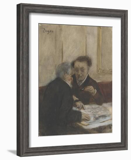 At the Café Châteaudun, C. 1870-Edgar Degas-Framed Giclee Print