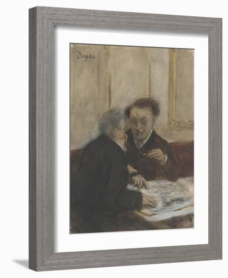 At the Café Châteaudun, C. 1870-Edgar Degas-Framed Giclee Print