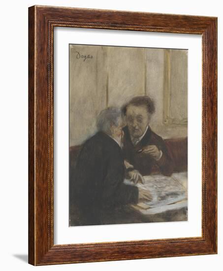 At the Café Châteaudun, C. 1870-Edgar Degas-Framed Giclee Print