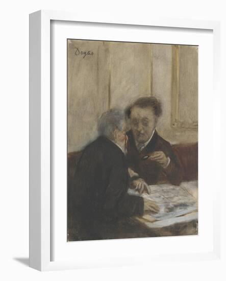 At the Café Châteaudun, C. 1870-Edgar Degas-Framed Giclee Print