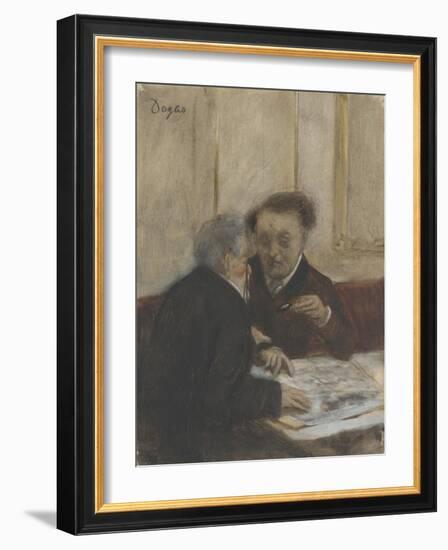 At the Café Châteaudun, C. 1870-Edgar Degas-Framed Giclee Print
