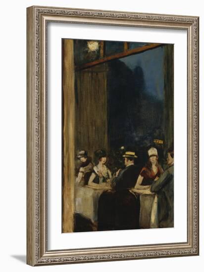 At the Cafe; Im Cafe-Lesser Ury-Framed Giclee Print