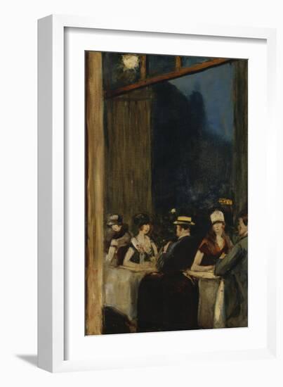 At the Cafe; Im Cafe-Lesser Ury-Framed Giclee Print