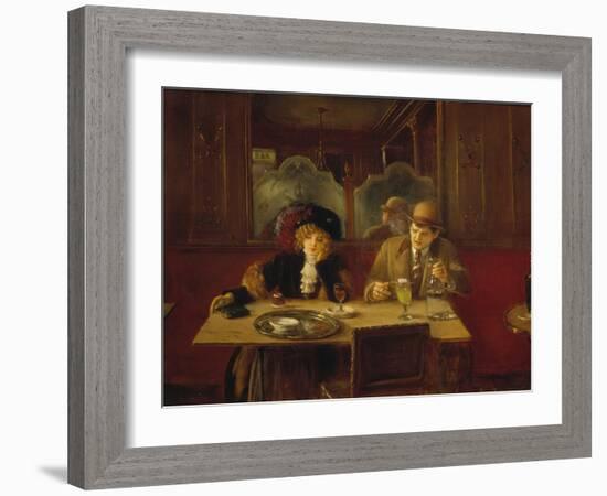 At the Cafe or the Absinthe-Jean Béraud-Framed Giclee Print