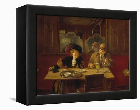 At the Cafe or the Absinthe-Jean Béraud-Framed Premier Image Canvas