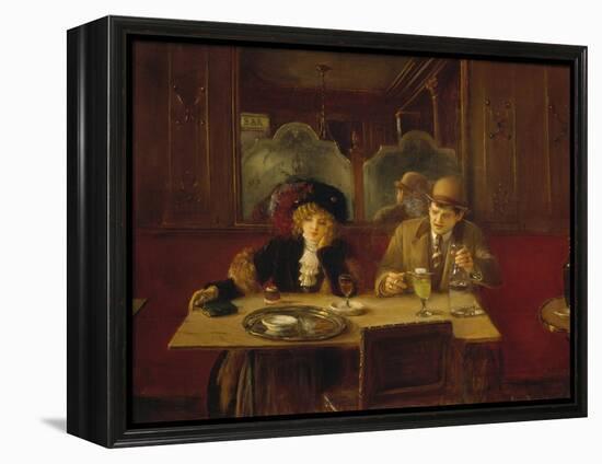 At the Cafe or the Absinthe-Jean Béraud-Framed Premier Image Canvas