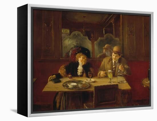 At the Cafe or the Absinthe-Jean Béraud-Framed Premier Image Canvas