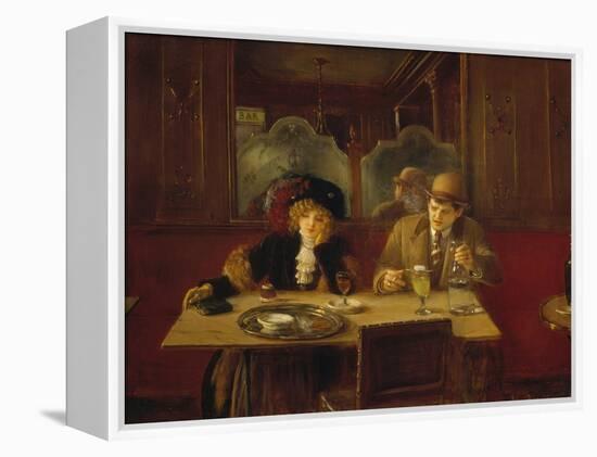 At the Cafe or the Absinthe-Jean Béraud-Framed Premier Image Canvas