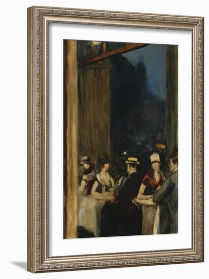 At the Cafe-Lesser Ury-Framed Giclee Print