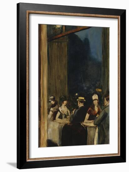 At the Cafe-Lesser Ury-Framed Giclee Print