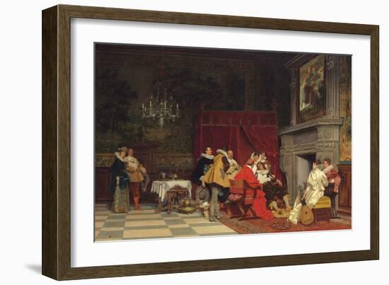 At the Cardinal's, 1880 (Oil on Canvas)-Tito Conti-Framed Giclee Print