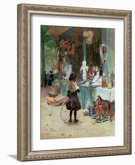 At the Champs-Elysees Gardens, circa 1897-Victor Gabriel Gilbert-Framed Giclee Print