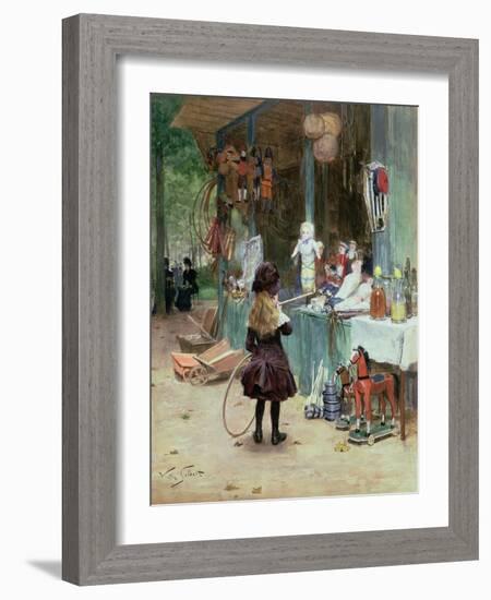 At the Champs-Elysees Gardens, circa 1897-Victor Gabriel Gilbert-Framed Giclee Print