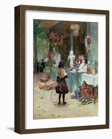 At the Champs-Elysees Gardens, circa 1897-Victor Gabriel Gilbert-Framed Giclee Print