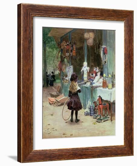 At the Champs-Elysees Gardens, circa 1897-Victor Gabriel Gilbert-Framed Giclee Print