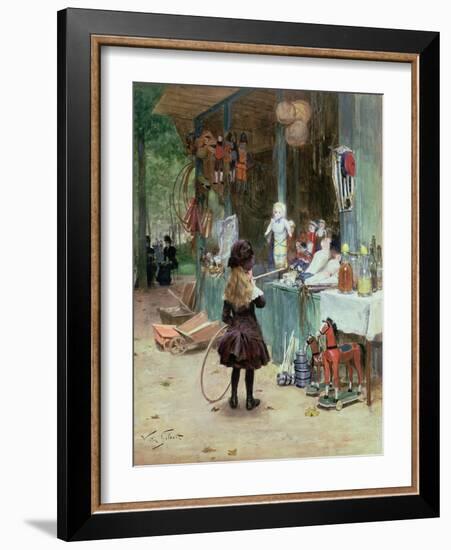 At the Champs-Elysees Gardens, circa 1897-Victor Gabriel Gilbert-Framed Giclee Print