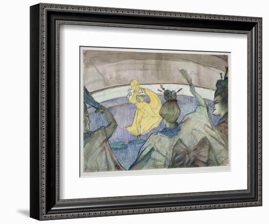 At the Circus, 1899 (Crayon, Pastels and W/C on Wove Paper)-Henri de Toulouse-Lautrec-Framed Giclee Print