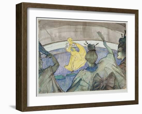 At the Circus, 1899 (Crayon, Pastels and W/C on Wove Paper)-Henri de Toulouse-Lautrec-Framed Giclee Print