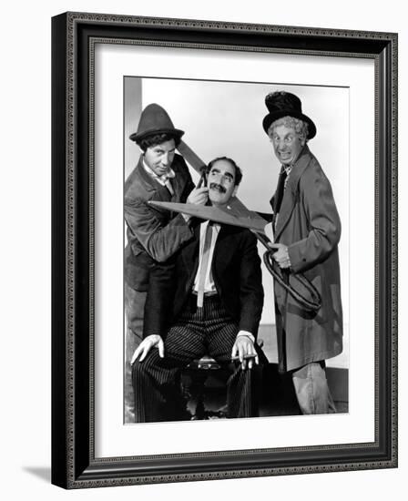 At the Circus, Chico Marx, Groucho Marx, Harpo Marx, 1939-null-Framed Photo