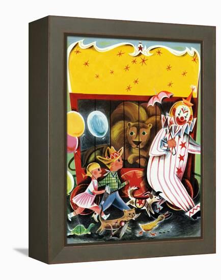 At the Circus - Child Life-null-Framed Premier Image Canvas