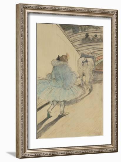 At the Circus: Entering the Ring, 1899 (Black and Coloured Pencils on Paper)-Henri de Toulouse-Lautrec-Framed Giclee Print