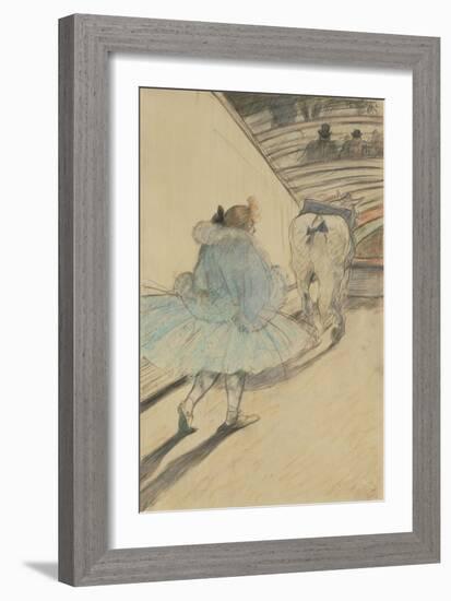 At the Circus: Entering the Ring, 1899 (Black and Coloured Pencils on Paper)-Henri de Toulouse-Lautrec-Framed Giclee Print