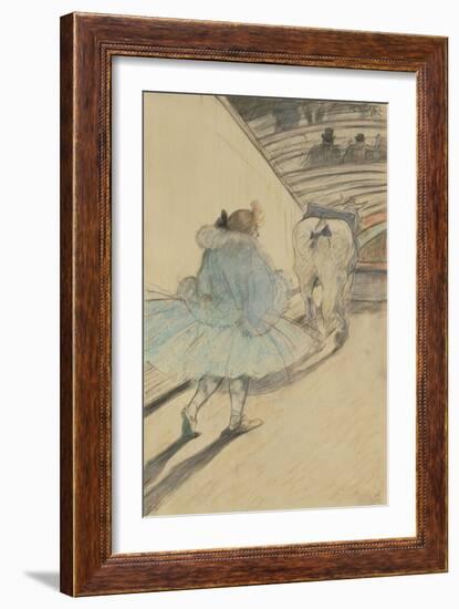 At the Circus: Entering the Ring, 1899 (Black and Coloured Pencils on Paper)-Henri de Toulouse-Lautrec-Framed Giclee Print
