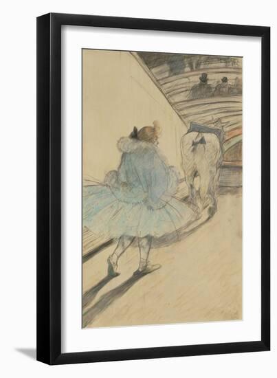 At the Circus: Entering the Ring, 1899 (Black and Coloured Pencils on Paper)-Henri de Toulouse-Lautrec-Framed Giclee Print