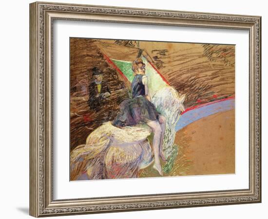 At the Circus Fernando, Rider on a White Horse, 1888-Henri de Toulouse-Lautrec-Framed Giclee Print