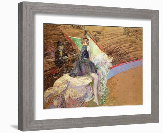 At the Circus Fernando, Rider on a White Horse, 1888-Henri de Toulouse-Lautrec-Framed Giclee Print