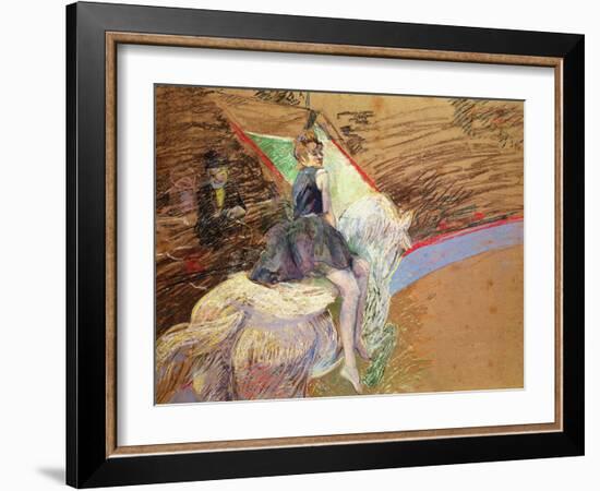 At the Circus Fernando, Rider on a White Horse, 1888-Henri de Toulouse-Lautrec-Framed Giclee Print