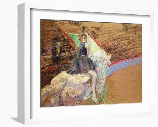 At the Circus Fernando, Rider on a White Horse, 1888-Henri de Toulouse-Lautrec-Framed Giclee Print